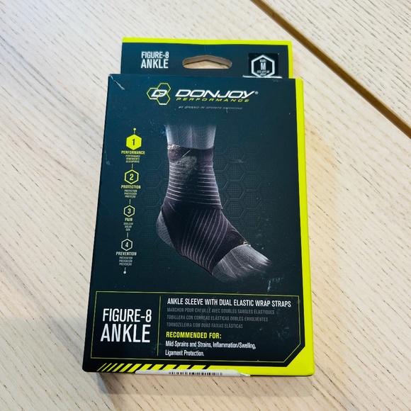 DonJoy Adult Figure 8 Ankle Support Wrap sleeve with straps Stabilizer size M - Picture 2 of 10